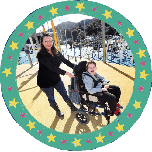 Kylee & Her Son Alex Testing Out The Accessibility Of Whangārei Playgrounds