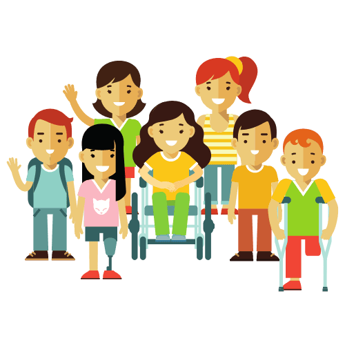 disabled children playing